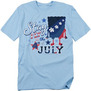 Men's Spongebob Squarepants Stay Fly On The 4th Of July T-Shirt - 1 of 4