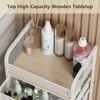 KTMBDW Makeup Cart Organizer with 4 Drawers,Floor Skincare Organizers,Vanity Storage Organizer Cosmetics Display Cases for Skin Care Perfume,White - 4 of 4