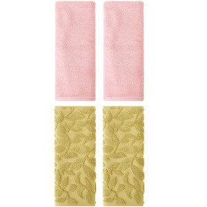 REGALWOVEN 4 Pcs Kitchen Bath Soft Absorbent Hand Towel Set - 1 of 4