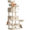 68.5" Heavy Duty Cat Tree for Large Cats, Multi-Level Tower with Plush Perches - 2 of 4