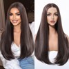 Jessie's Wig 22 Inch Straight Wig Middle Length Synthetic Hair 13x3.5 Lace Wigs Brown Color 1 Pc/Pack - 4 of 4