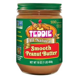 Teddie All Natural Gluten Free Smooth Peanut Butter - 16oz - 1 of 4
