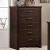 33" Panang Chest Mahogany - Acme Furniture: 5-Drawer Wood Vertical Dresser, Metal Glides, Safety Stops - 2 of 4