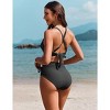 AI'MAGE Womens High Waisted Bikini Sets Tummy Control Swimsuits Two Piece Swim Suits 2025 Crisscross Tie Back Bathing Suits - 3 of 3