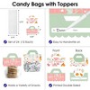 Big Dot of Happiness Girl Little Pumpkin - DIY Fall Birthday Party or Baby Shower Clear Goodie Favor Bag Labels - Candy Bags with Toppers - Set of 24 - 3 of 4