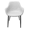 LeisureMod Markley Leather Dining Chair with Black Metal Legs - 4 of 4