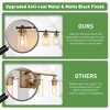 BAOURE 3-Light Brass Bathroom Vanity Light, 21.65" Vintage Vanity Light with Clear Glass Shades for Mirror, Living Room - 4 of 4