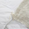 Peace Nest Floral Jacquard Cotton Linen Blend Duvet Cover Set, 3 Piece Bedding Set with Pillow Shams - 3 of 4
