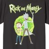 Rick & Morty Portal Art Crew Neck Short Sleeve Charcoal Men's T-shirt - 2 of 3
