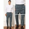 Lars Amadeus Men's Slim Fit Lightweight Tapered Checked Pants - 4 of 4