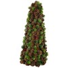 Northlight Mini Pinecone and Frosted Wild Berries Christmas Cone Tree - 15" - 3 of 4