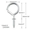 Unique Bargains Home Office Hanging Plants Ceiling Metal Screw-in Hanger Cup Hooks 20 Pcs - 2 of 3