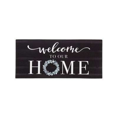 Evergreen Eucalyptus Welcome Sassafras Indoor Outdoor Switch Doormat 1'10"x10" Multicolored