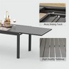 CAVINAS Dining Table Kitchen Table Aluminum Patio Extendable White Dining Room Table - 4 of 4