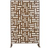 CAVINAS Patio Decorative Screen Metal Fence Privacy Screen with Striped Rectangle Pattern for Outside and Garden, 76" H×48" W - 3 of 4