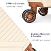 3 Pieces Luggage Sets Travel Suitcase with Double Spinner 8 Wheels TSA Lock Silent-Running Lightweight Hardshell Suitcase 20'' 24'' 28'' - 4 of 4