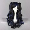 Unique Bargains Women Curly Long Hair Human Hair Wigs with Wig Cap - 2 of 4