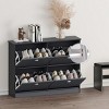 Syemin Shoe Racks Shoe Cabinet, Cabinet Storage for Entryway, Hidden Slim Narrow Shoe Rack Cabinet, Freestanding Shoe Rack, Gray, 40.3"*30.9"*9.4" - 2 of 4