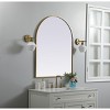 Elegant Lighting Metal Frame Arch Mirror 33x42 Inch in Brass - 3 of 4