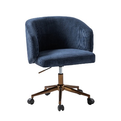 Ottaviano Corduroy Swivel Barrel Task Office Chair with Height-adjustable | ARTFUL LIVING DESIGN