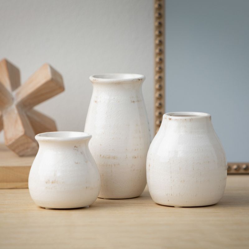 Sullivans Set of 3 Petite Ceramic Vases 3"H, 4.5"H & 5.5"H, 4 of 16