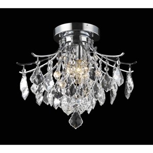 Elegant Lighting Amelia Collection Flush Mount D16in H12in Lt:3 Chrome Finish - 1 of 2