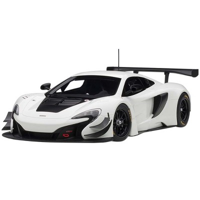 Mclaren 650s Gt3 White With Black Accents 1/18 Model Car By