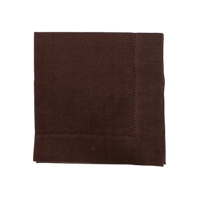 C&F Home Hemstitch Cocoa Napkin Set of 6