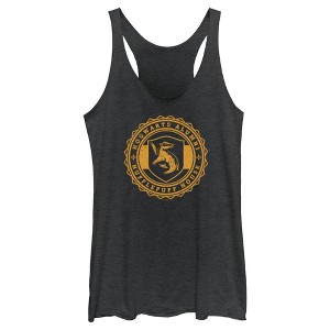 Women's Harry Potter Hogwarts Alumni Hufflepuff House Racerback Tank Top - 1 of 4