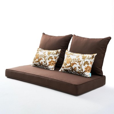 ARTPLAN Patio Deep Seating Loveseat Cushions All Weather Chair Outdoor Cushions Set of 5 for Patio Outdoor Furniture