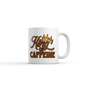 Crazy Dog King Of Caffeine Mug Funny Sarcastic Coffee Lovers Graphic Novelty Coffee Cup-11oz - 1 of 4