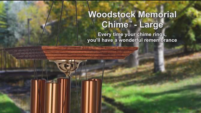 Woodstock Windchimes Reflections Memorial Chime, , Wind Chimes For Outside, Wind Chimes For Garden, Patio, and Outdoor Décor, 36"L, 2 of 9, play video