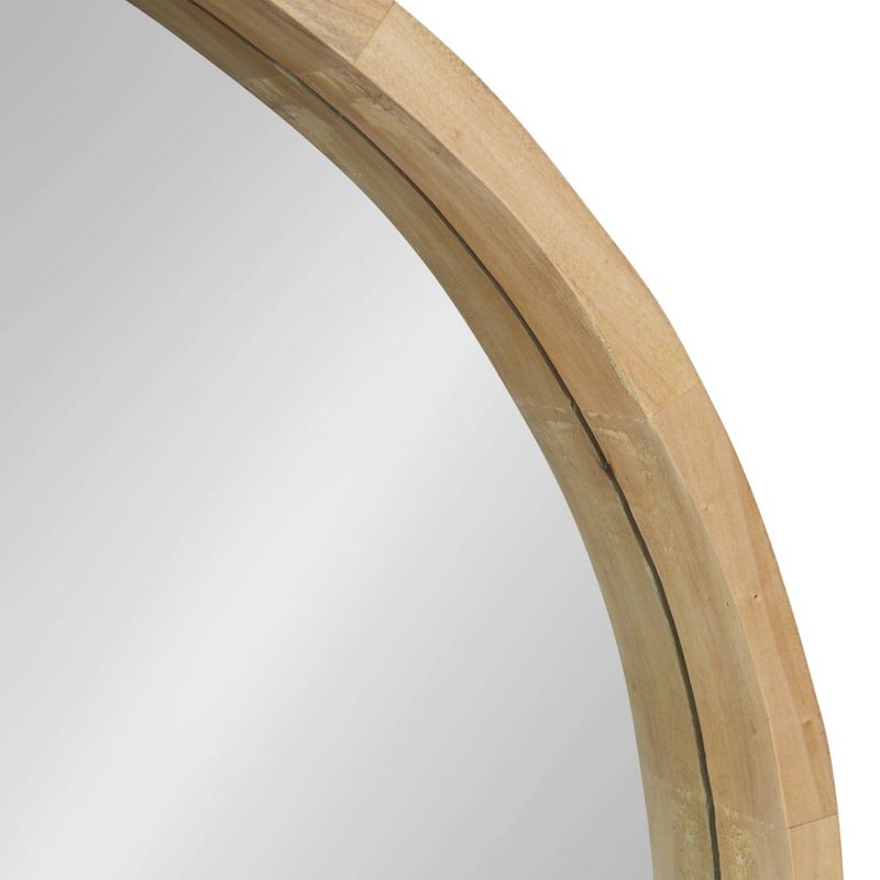 30&#34; x 30&#34; Hutton Round Wood Wall Mirror Natural - Kate and Laurel, 4 of 13