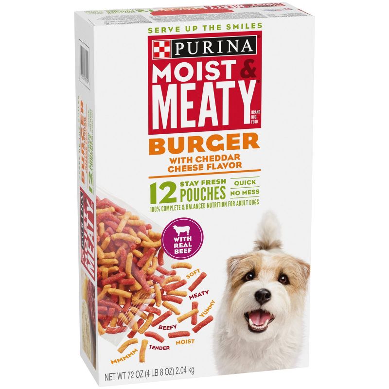 Moist & Meaty Burger with Cheddar Cheese and Beef Flavor Dry Dog Food , 5 of 9