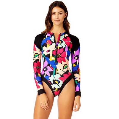 Coppersuit Women's Barbados Bloom Zip Front Rashguard One Piece