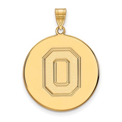 Black Bow Jewelry 14k Yellow Gold Ohio State Buckeyes NCAA Extra Large Pendant