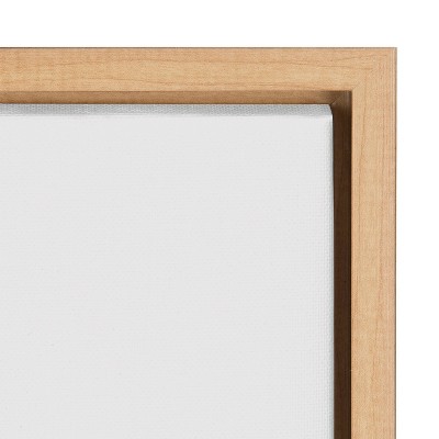 Set of 2 Neutral Botanical Canvas Prints with Natural Frames