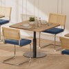 Okak Mid Century Breuer Designed Rattan Back Dining Chairs for Kitchen Dining Room,Faux Leather Upholstered Seating Dining Chair Set - 4 of 4