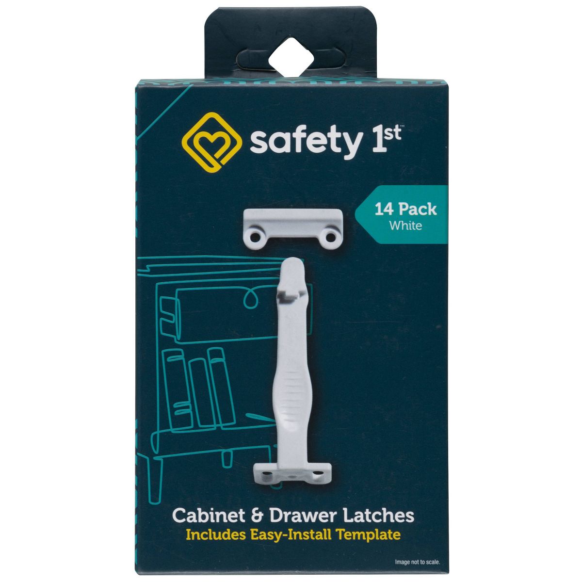 Safety 1st Spring-Loaded Cabinet & Drawer Latches - 10pk - thumbnail 2