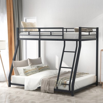 Whisen Modern and Stylish Metal Twin over Full Floor Bunk Bed