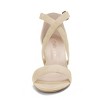 Allegra K Women's Open Toe Crisscross Buckle Ankle Strap Block Heel Sandals - 2 of 4