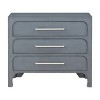 Treasure Trove Accents Three Drawer Accent Chest Burnished Chelsea Gray: Silver Pulls, No Assembly Required - 2 of 4