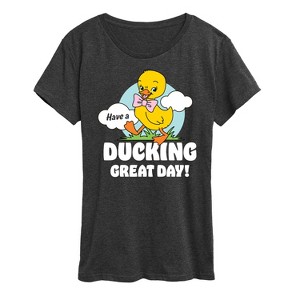 Women's - Instant Message - Ducking Great Day Short Sleeve Graphic T-Shirt - 1 of 4