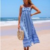 Women's Printed Crochet Top Tassel Tie Maxi Dress - Cupshe - 2 of 4
