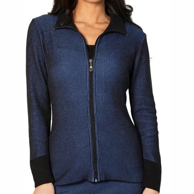 Women's Two Tone Ribbed Cardigan - Angel Apparel