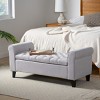 Storage Ottoman Bench,Upholstered Storage Bench With Curved Arms,Tufted Ottoman With Storage,Multifunctional Ottoman With Storage-Cuddlewood - 2 of 4