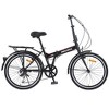 Gulches Urban Folding City Bike 24", Steel Frame, 7-Speed Shimano Derailleur, Dual V-Brakes, 24"×1.5 Black Anti-Slip Tyres - 3 of 4