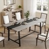 Industrial Kitchen Table for 8 People, 70.9" Long Dining Table with Large Tabletop and Steel Legs for Dining Room - 2 of 4