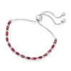 Ross-Simons 4.50 ct. t.w. Ruby Bolo Bracelet With Diamond Accents in Sterling Silver Size - 3 of 4