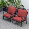 LeisureMod Walbrooke Polyester Modern Outdoor Armchair with Aluminum Frame and Removable Cushions - 2 of 4